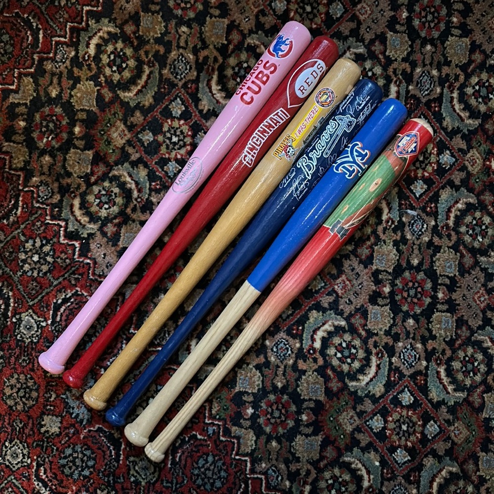 National League Mini Bats - Lot of 6